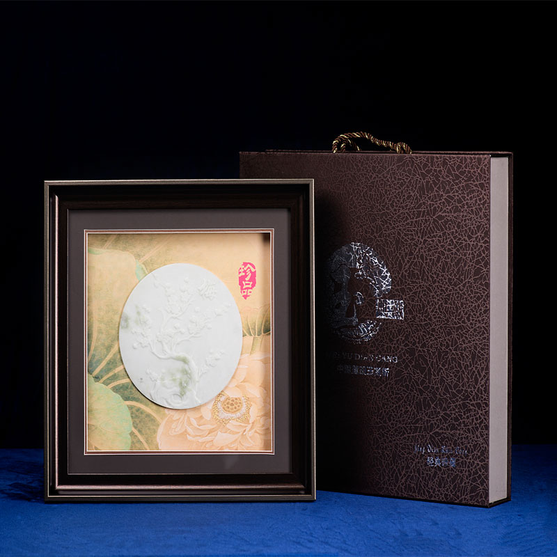 玉石瓦當-禮品盒梅蘭竹菊2